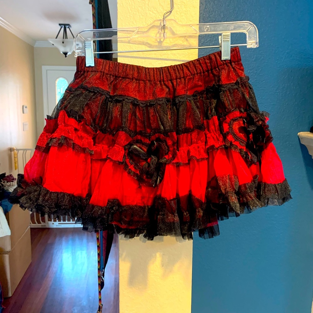 Tripp black and red goth tutu skirt
